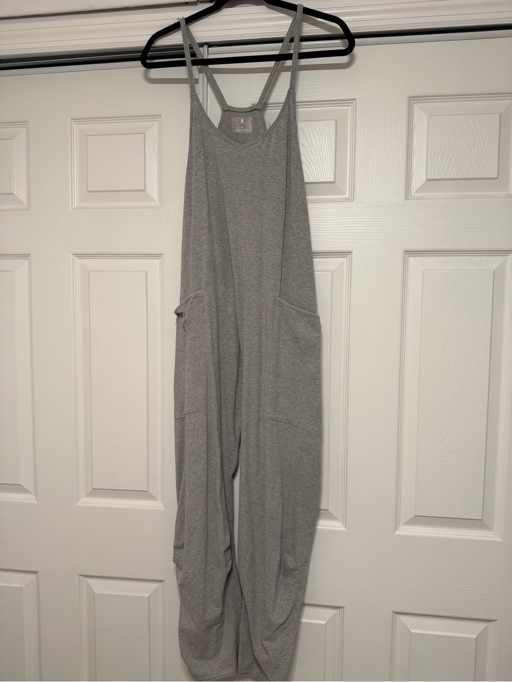 Free People Gray Lightweight Sleeveless Jumpsuit